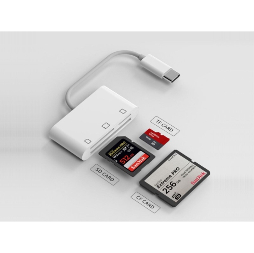 Speedex USB Type C To SD/TF/CF 3 in 1 Card Reader For Macbook/PC/SMARTPHONE/CAMERA