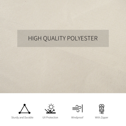 Outsunny Universal Gazebo Replacement Sidewalls Set of 4-Panel Privacy Wall for Most 10' x 13' Gazebo Canopy Pavillion Outdoor Shelter Curtains