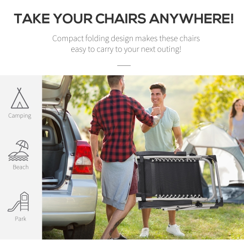 Outsunny Reclining Zero Gravity Chair with Adjustable Backrest, Folding Garden Sun Lounger with Removable Cushion and Headrest, Dark Grey