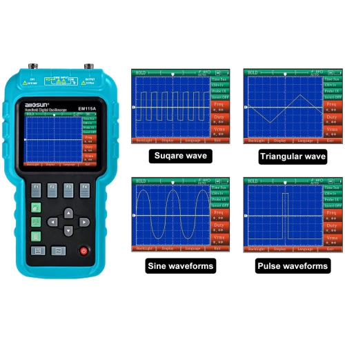 ALLOSUN 3 In1 Digital Oscilloscope Handheld with USB Multifunction Digital Scope Multimeter Meter - Open Box