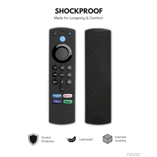 Couvercle de protection antichoc/étui compatible avec la nouvelle télécommande vocale Alexa pour sapin TV Stick 3e gén./Fire TV Stick 4K (2021) Étui