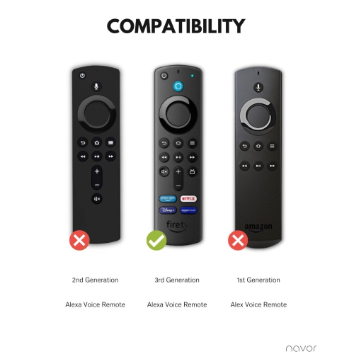 Couvercle de protection antichoc/étui compatible avec la nouvelle télécommande vocale Alexa pour sapin TV Stick 3e gén./Fire TV Stick 4K (2021) Étui