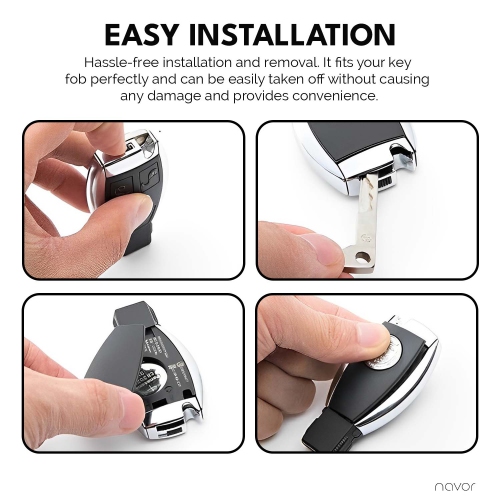 1 Piece Metal 3D Apple Tree Badge Key Back Cover A0008900023 Compatible for Mercedes Benz AMG Key Cover