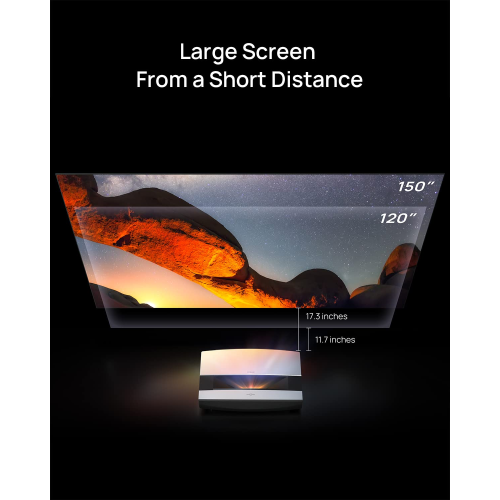 Open Box - XGIMI AURA 2 4K UHD Laser Ultra Short Throw Projector for Home Theatre, Bluetooth, Movies/Gaming, Projector Television, IMAX Enhanced,