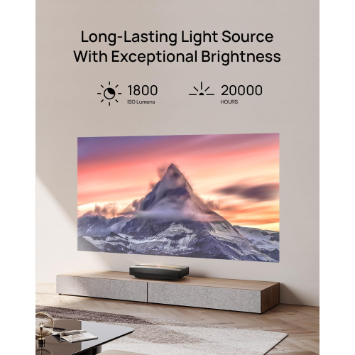 Open Box - XGIMI AURA 2 4K UHD Laser Ultra Short Throw Projector for Home Theatre, Bluetooth, Movies/Gaming, Projector Television, IMAX Enhanced,