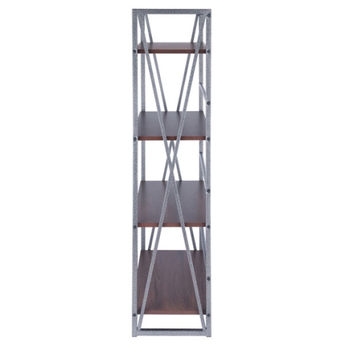 TarruBoutique Isa 4-Tier Shelf, Graphite and Walnut