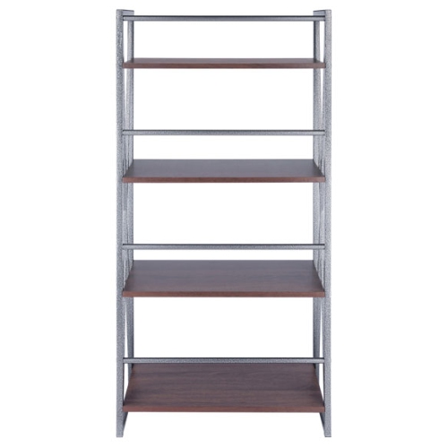 TarruBoutique Isa 4-Tier Shelf, Graphite and Walnut
