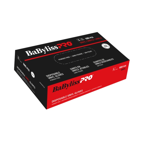 BaBylissPRO Disposable Vinyl Gloves Large 100 per box