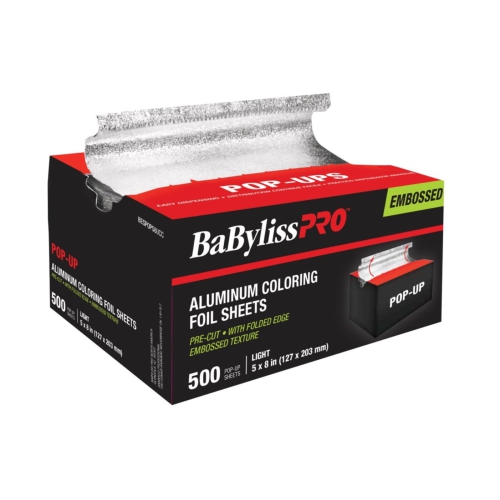BaBylissPRO Aluminum Coloring Foil Light Sheets, 5x8 inch, 500/box