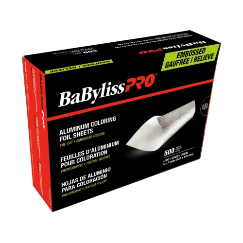BaBylissPRO Aluminum Coloring Light Foil Sheets, 5x7 inch, 500/box