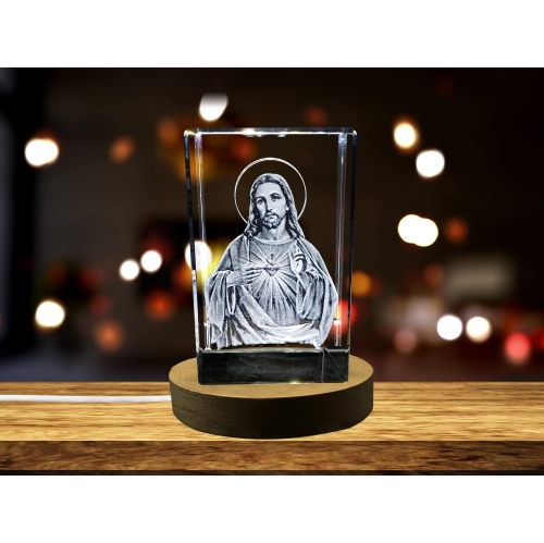 3D Crystal Jesus Figurine Statue with LED Light Best Buy Canada