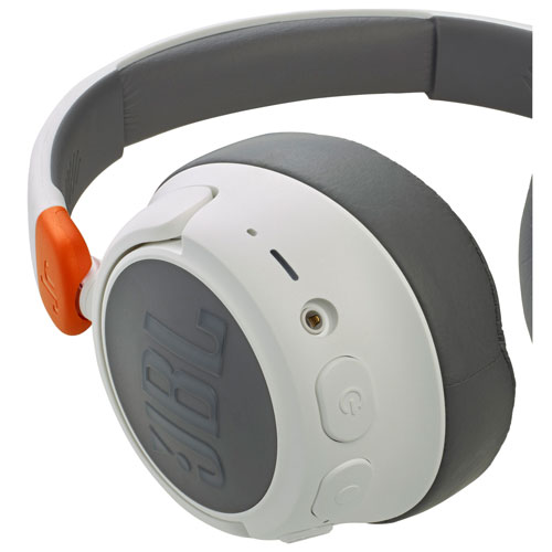 Casque d'écoute Bluetooth à suppression du bruit pour enfants Junior 460NC de JBL - Blanc