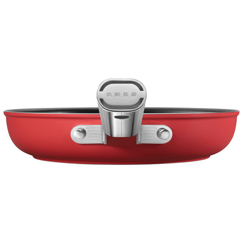 Smeg 9.5" Aluminum Frying Pan - Matte Red