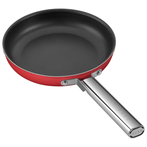 Smeg 9.5" Aluminum Frying Pan - Matte Red