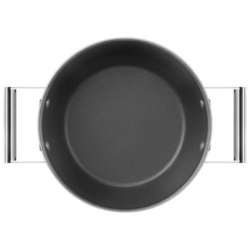 Smeg 9.5" Aluminum Casserole Pan with Glass Lid - Matte Red