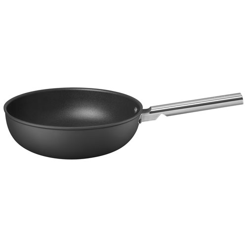 Smeg 12" Aluminum Wok - Matte Black
