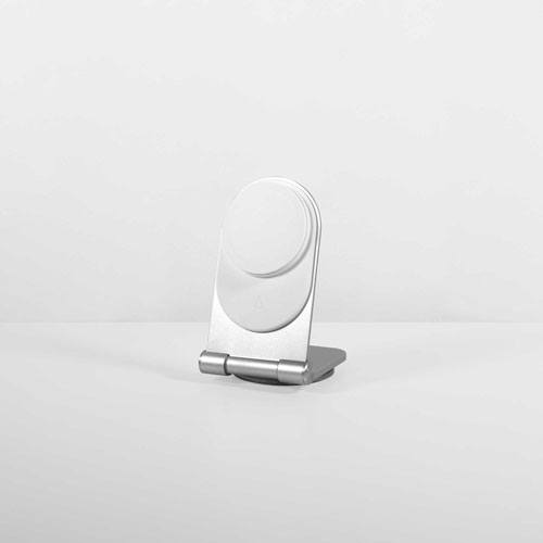 LBT Mag Stream MagSafe 15W Wireless Charging Stand with 20W PD Wall Charger - Silver