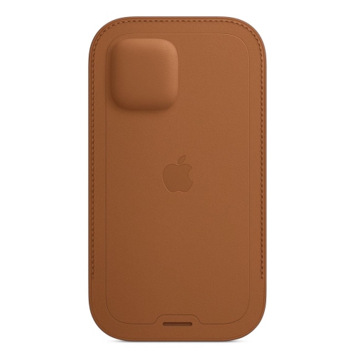 Open Box - iPhone 12 mini Leather Sleeve with MagSafe Saddle Brown