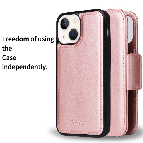 navor Universal Car Mount & Detachable Magnetic Wallet Case Compatible with iPhone 13 Mini [5.4 inch] [Folio], RFID Protection Kickstand
