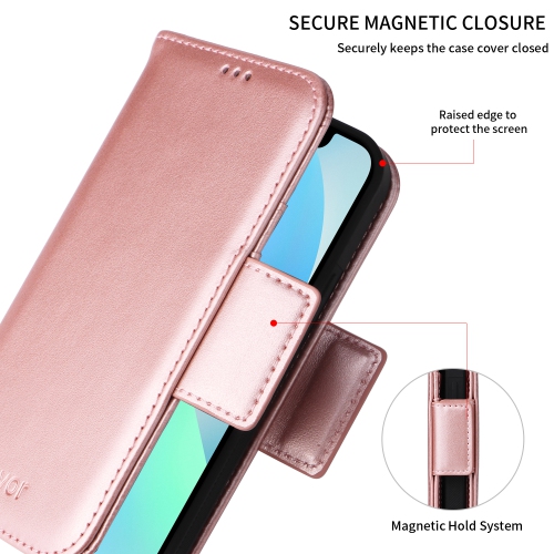 navor Universal Car Mount & Detachable Magnetic Wallet Case Compatible with iPhone 13 Mini [5.4 inch] [Folio], RFID Protection Kickstand