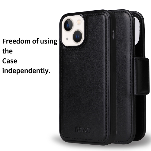 navor Universal Car Mount & Detachable Magnetic Wallet Case Compatible with iPhone 13 Mini [5.4 inch] [Folio], RFID Protection Kickstand