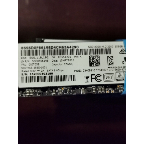 Refurbished - 00JT058 | Lenovo M.2 2280 256GB SSD | SSD0F66198