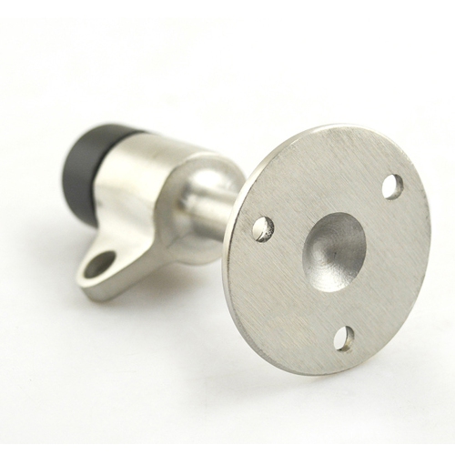 Stainless Steel Door Stopper with Hook and Anti-Collision Cushioning, 90 x 50mm