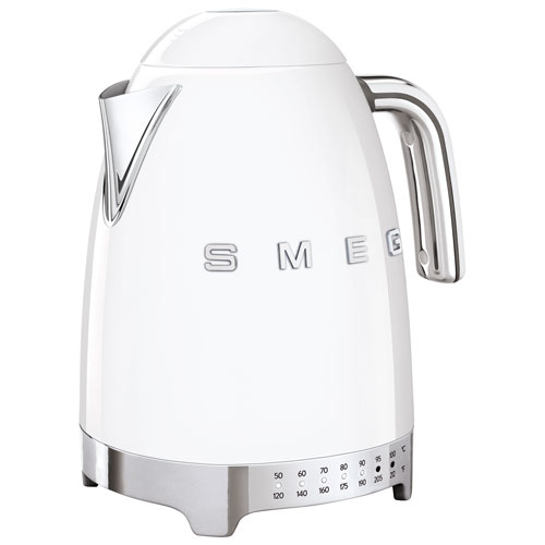 Bouilloire électrique programmable de la gamme Années 50 de Smeg - 1,7 l - Blanc