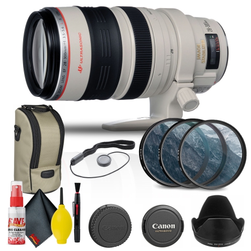 CANON  Ef 28-300MM F/3.5-5.6L Is Usm Lens (9322A002) + Filter Kit + Accessory Bundle