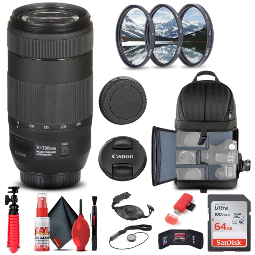 Canon EF 70-300mm f/4-5.6 IS II USM Lens (0571C002) + Filter +