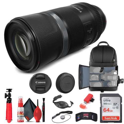 CANON  Rf 600MM F/11 Is Stm Super-Telephoto Lens 3986C002 + Filter + Backpack + 64GB Card + More