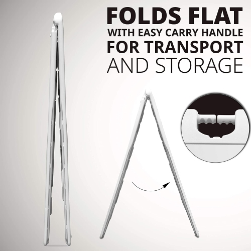 Jumbl Outdoor A-Frame Sandwich Signboard 24" x 36" Display Surface - w/PVC Sign Protector & Sand Fill Holes - Duel Display Signage Stand for