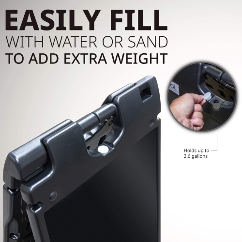 Jumbl A-Frame Signboard 22" x 28" Display Surface - Large Outdoor Sandwich Board w/Weather Resistant PVC Sign Protector & Sand Fill Holes - Dual