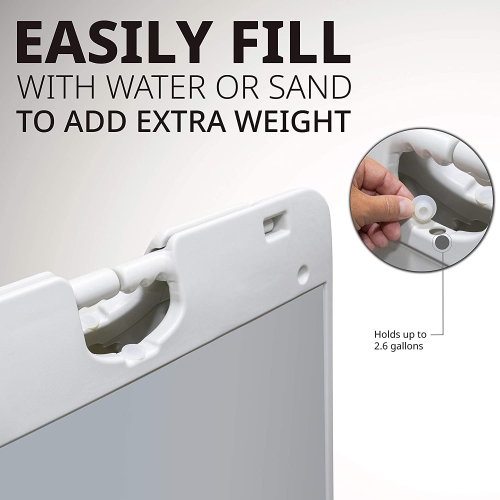 Panneau d’affichage En A résistant aux intempéries pliable avec base antidérapante pour l’affichage extérieur sur trottoir – utilisez l’avant et