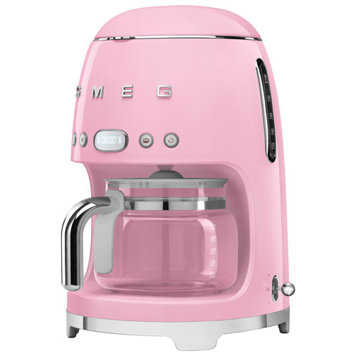 Cafetière à filtre électrique de 10 tasses de Smeg - Rose