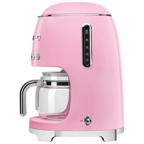 Cafetière à filtre électrique de 10 tasses de Smeg - Rose
