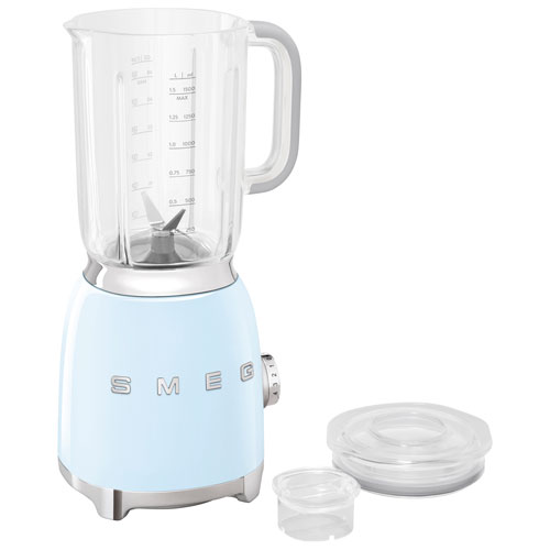 Mélangeur de comptoir de 1,4 l et 600 W de la gamme Années 50 de Smeg - Bleu pastel