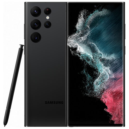 Galaxy S22 Ultra 5G de 128 Go de Samsung avec Fido - Noir fantôme - Financement mensuel