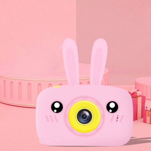 SAMA Kids Camera Yellow , Digital Video Camera Cartoon Toy 8.0mp Inch Hd Screen Rechargeable Shockproof