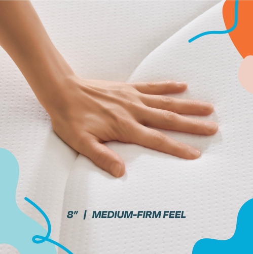 LINENSPA 8 Inch Memory Foam and Innerspring Hybrid Mattress – Twin Mattress – Bed in a Box – Medium Firm Mattres..