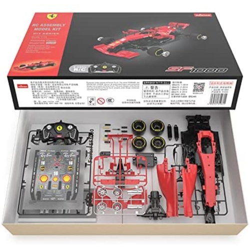 RASTAR Licensed Ferrari 1/16 SF1000 F1 Supercar Assembly Kits to Build with Remote Controller, 65PCs, STEM Kits