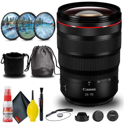 CANON  Rf 24-70MM F/2.8L Is Usm Lens (3680C002) + Filter Kit + Lens Pouch + More