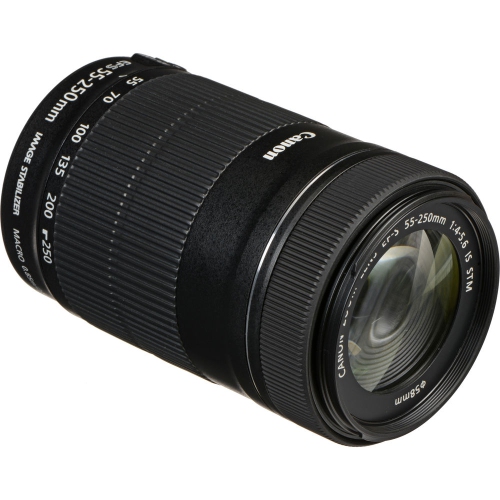 Canon EF-S 55-250mm f/4-5.6 IS STM Lens (8546B002) + Filter +