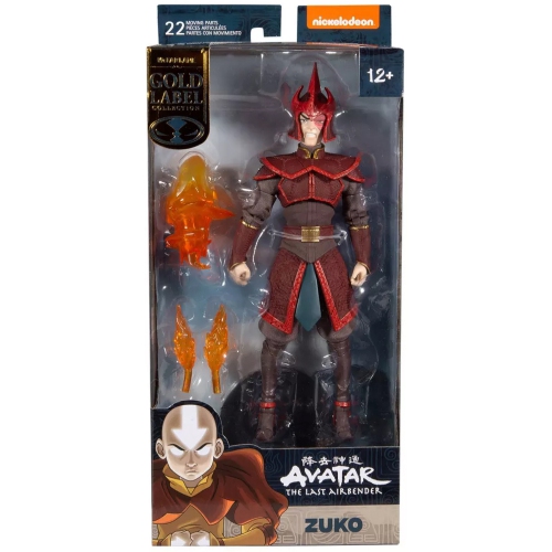 LAST AIRBENDER  Avatar The 7 Inch Action Figure Wave 1 Exclusive - Prince Zuko Helmeted Label In Gold