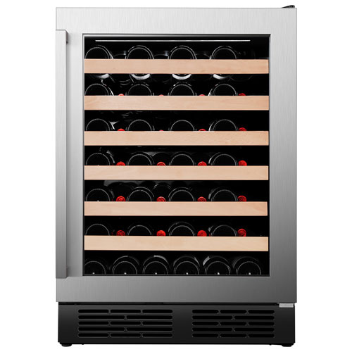 Hisense 54-bottle Freestanding or Built-in Stainless Steel Wine Cooler