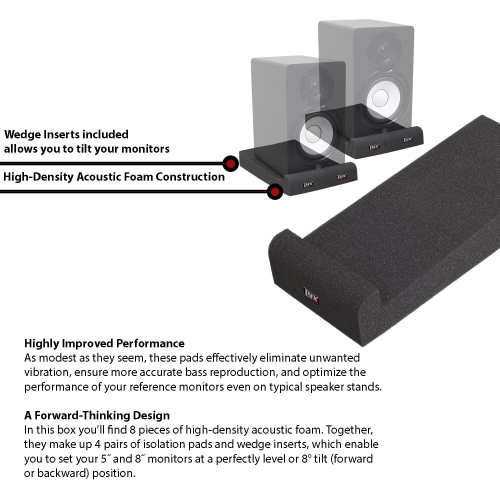 LyxPro MNS-4 Studio Monitor Acoustic Isolation Pads - Pair