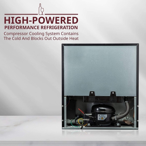 Schmecke 12 Bottle Compressor Wine Cooler Refrigerator w/Lock | Large Freestanding Wine Cellar | 41f-64f Digital Temperature Control Wine Fridge For