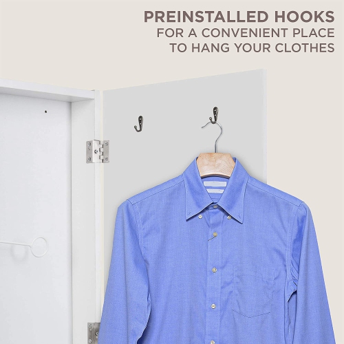 Ivation – Armoire à repasser murale, station de rangement pliable pour la maison, appartement et petits espaces, levier à dégagement facile, blanc