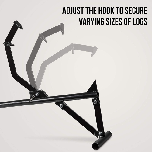 Right Hand Timberjack Log Lifter | Heavy-Duty Log Jack Helps You Lift, Move & Chainsaw Timber, Lumber & Wood | Grip Handle, Steel Body, Adjustable