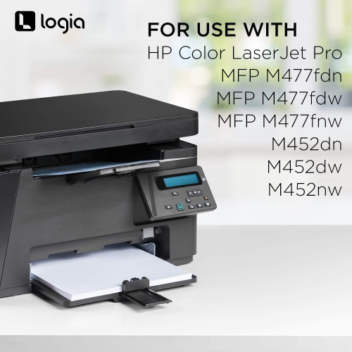 Logia 5-Pack Printer Toner Cartridges – Compatible With HP LaserJet Printer Models 410A, 411A, 412A & 413A – Premium, High-Yield Set Includes 2